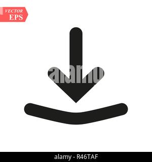 Das Symbol zum Herunterladen, das Symbol zum Herunterladen, Vector, in trendigen Flat Style auf weißem Hintergrund. Das Symbol zum Herunterladen Bild, das Symbol zum Herunterladen, Abbildung Stock Vektor