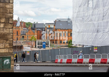 Abriss des Schlosses Markt, Exchange Street, Sheffield, Vereinigtes Königreich Stockfoto