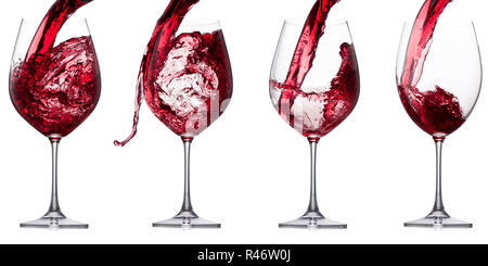 Rotwein Spritzer Stockfoto