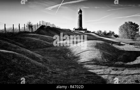 Crich stehen. Denkmal des Sherwood Förster Regiment, Derbyshire, England (4) Stockfoto