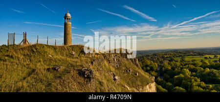 Das Denkmal für die Sherwood Förster Regiment (crich Crich stehen) in der Nähe von Matlock, Derbyshire, England Stockfoto