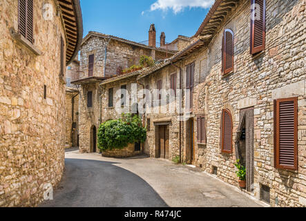 Ein malerischer Anblick in Assisi. Provinz Perugia, Umbrien, Italien. Stockfoto