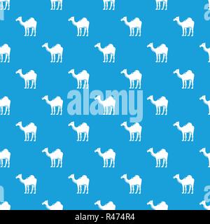 Kamel Muster nahtlose Vektor blau Stock Vektor