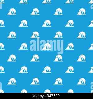 Pyramide Ägypten Muster nahtlose Vektor blau Stock Vektor