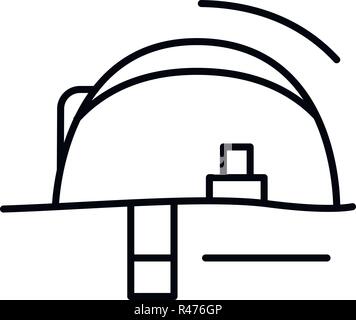 Bau Helmsymbol, Umriss-Stil Stock Vektor