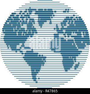 Weltkarte. Reisen, Business, moderne Technologien Konzept. Vector Illustration Stock Vektor