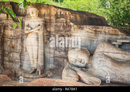 Die Gal Vihara. Stockfoto