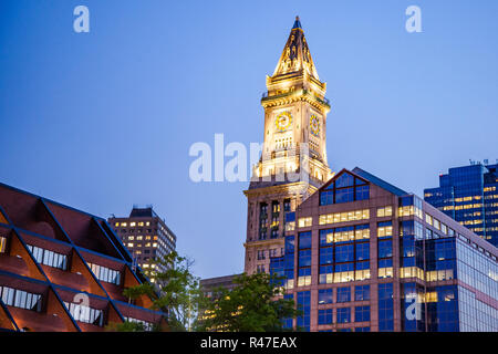 Das Custom House Tower, Boston, MA Stockfoto