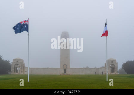 Australian National War Memorial und Denkmal für die Australischen fehlt, Amiens, Frankreich Stockfoto