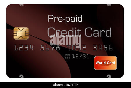 Hier ist eine Pre-paid Kreditkarte Credit Score zu verbessern. Stockfoto