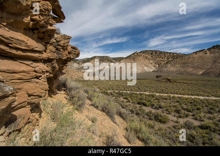 Inter-berg Becken Big sagebrush Shrubland in Rio Blanco County, Colorado, USA. Stockfoto