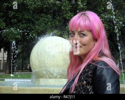 Marmor Skulptur in Piazza Antonio Gramsci Stockfoto