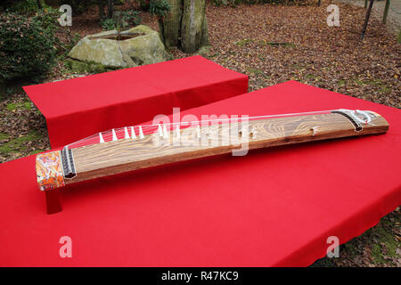 Traditionelle japanische Musik Instrument, Koto Stockfoto