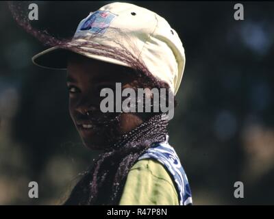 Township, Südafrika, junges Mädchen Stockfoto