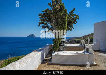 Hill Top Szene der Ägäis in der Nähe Kapsali, Kythira, Griechenland. Stockfoto