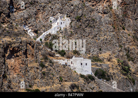 Saint John auf der Klippe Kloster in der Nähe Kapsali Dorf in Kythira Island, Griechenland. Stockfoto