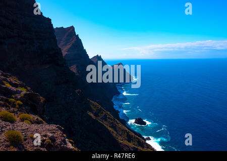 Die schöne Landschaft an der Westküste von Gran Canaria Stockfoto