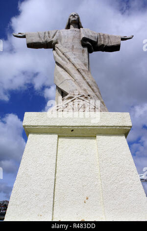 Jesus Statue Cristo Rei auf der Ponta do Garajau Stockfoto