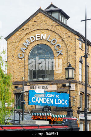 Eingang der Camden Lock Market in London. Stockfoto