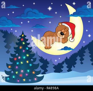 Weihnachten Sleeping Bear theme Bild 1 Stockfoto