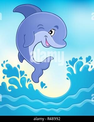 Jumping Dolphin theme Bild 6 Stockfoto