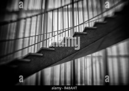 Lensbaby Foto von hängenden Treppe Stockfoto