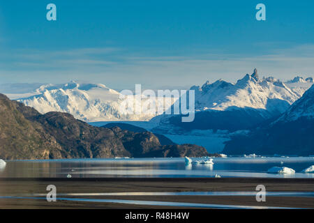 Grey Gletscher und graue See bei Torres del Paine National Park Stockfoto