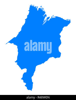 Karte von Maranhão Stockfoto