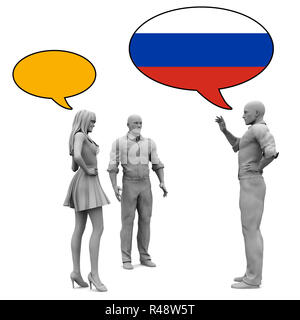 Russisch lernen Stockfoto