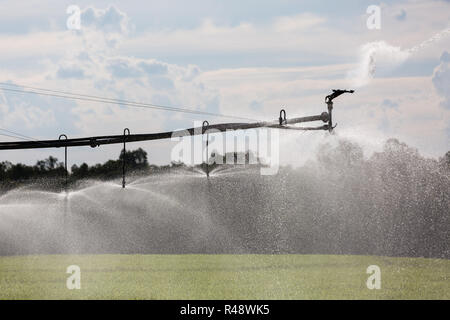 Große seitliche Bewegung Bewässerungssystem Stockfoto