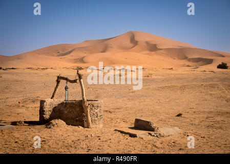 Alter Brunnen, Marokko, Sahara Stockfoto