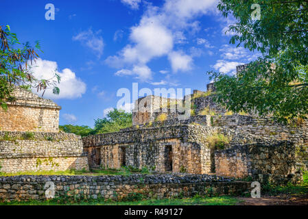 Ek Balam Maya archäologische Stätte. Maya Ruinen, Halbinsel Yucatan, Mexiko. Stockfoto