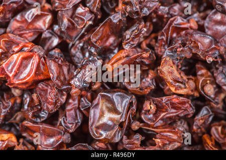 Getrocknete rote berberis Früchte Nahaufnahme Stockfoto