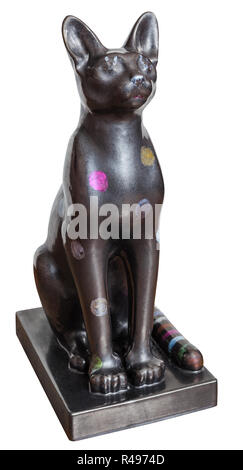 Cat Statue aus dem Alten Ägypten isoliert Stockfoto