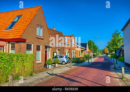 Typische holländische Familie Häuser. Moderne Architektur in Niederlande Stockfoto