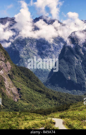 Milford Road entlang Cleddau Tal Stockfoto