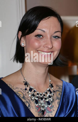 Lina van de Mars, blauer Ball 2016 im Hotel Atlantic, Hamburg, 02.04.2016 Stockfoto