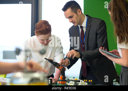 Die Robotertechnik in der Schule Stockfoto