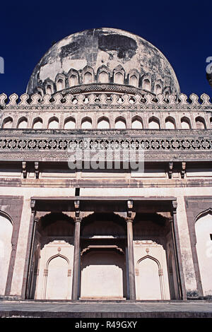 Blick auf Qutb Shahi Gräber, Hyderabad, Andhra Pradesh, Indien, Asien Stockfoto