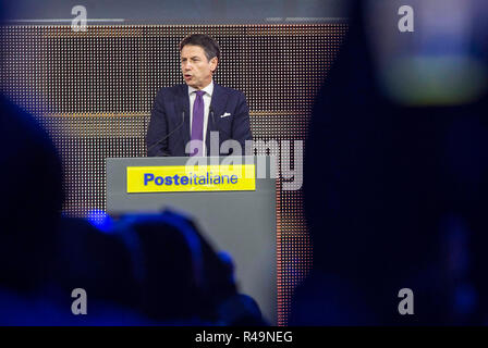 Foto LaPresse - Andrea Panegrossi 26/11/2018 - Roma, Italia. POLITICA EUR, La Nuvola. Convegno dei sindaci Italiani organizzato da Poste Italiane Il Presidente del Consiglio Giuseppe Conte Foto Andrea Panegrossi LaPresse - 26/10/2018 - Rom, Italien EUR, La Nuvola. Konferenz der italienischen Bürgermeister organisiert von Poste Italiane Stockfoto