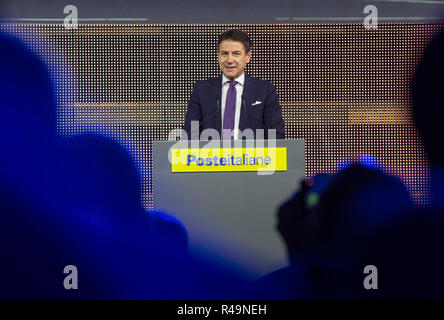 Foto LaPresse - Andrea Panegrossi 26/11/2018 - Roma, Italia. POLITICA EUR, La Nuvola. Convegno dei sindaci Italiani organizzato da Poste Italiane Il Presidente del Consiglio Giuseppe Conte Foto Andrea Panegrossi LaPresse - 26/10/2018 - Rom, Italien EUR, La Nuvola. Konferenz der italienischen Bürgermeister organisiert von Poste Italiane Stockfoto