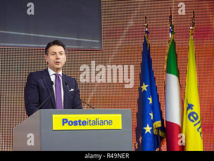 Foto LaPresse - Andrea Panegrossi 26/11/2018 - Roma, Italia. POLITICA EUR, La Nuvola. Convegno dei sindaci Italiani organizzato da Poste Italiane Il Presidente del Consiglio Giuseppe Conte Foto Andrea Panegrossi LaPresse - 26/10/2018 - Rom, Italien EUR, La Nuvola. Konferenz der italienischen Bürgermeister organisiert von Poste Italiane Stockfoto