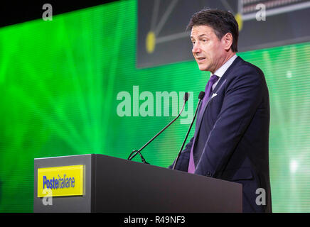 Foto LaPresse - Andrea Panegrossi 26/11/2018 - Roma, Italia. POLITICA EUR, La Nuvola. Convegno dei sindaci Italiani organizzato da Poste Italiane Il Presidente del Consiglio Giuseppe Conte Foto Andrea Panegrossi LaPresse - 26/10/2018 - Rom, Italien EUR, La Nuvola. Konferenz der italienischen Bürgermeister organisiert von Poste Italiane Stockfoto