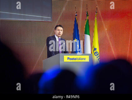 Foto LaPresse - Andrea Panegrossi 26/11/2018 - Roma, Italia. POLITICA EUR, La Nuvola. Convegno dei sindaci Italiani organizzato da Poste Italiane Il Presidente del Consiglio Giuseppe Conte Foto Andrea Panegrossi LaPresse - 26/10/2018 - Rom, Italien EUR, La Nuvola. Konferenz der italienischen Bürgermeister organisiert von Poste Italiane Stockfoto