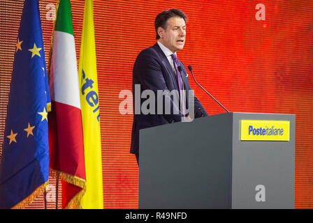 Foto LaPresse - Andrea Panegrossi 26/11/2018 - Roma, Italia. POLITICA EUR, La Nuvola. Convegno dei sindaci Italiani organizzato da Poste Italiane Il Presidente del Consiglio Giuseppe Conte Foto Andrea Panegrossi LaPresse - 26/10/2018 - Rom, Italien EUR, La Nuvola. Konferenz der italienischen Bürgermeister organisiert von Poste Italiane Stockfoto