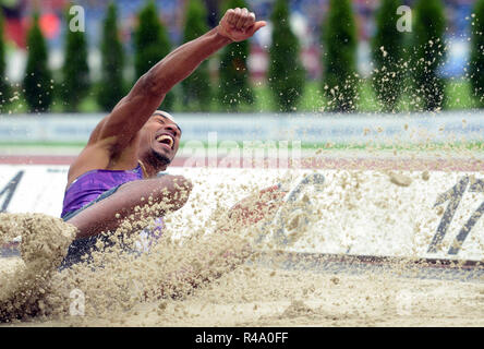Ostrava, Tschechische Republik. 26. Mai 2015. Christian Taylor von den USA konkurriert Dreisprung Männer im Golden Spike (Zlata Tretra) athletischen Konferenz IAAF in Ostrava, Tschechische Republik, 26. Mai 2015 Credit: Slavek Ruta/ZUMA Draht/Alamy leben Nachrichten Stockfoto