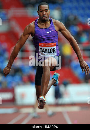 Ostrava, Tschechische Republik. 26. Mai 2015. Christian Taylor von den USA konkurriert Dreisprung Männer im Golden Spike (Zlata Tretra) athletischen Konferenz IAAF in Ostrava, Tschechische Republik, 26. Mai 2015 Credit: Slavek Ruta/ZUMA Draht/Alamy leben Nachrichten Stockfoto