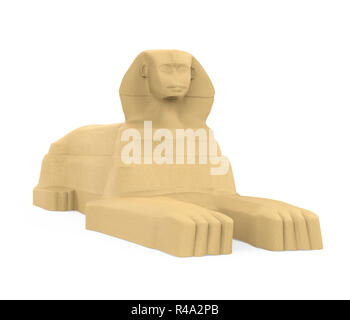 Ägyptische Sphinx Statue isoliert Stockfoto