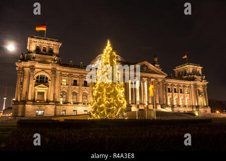 Bundestag an Weihnachten Stockfoto