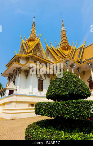 Preah Tineang Tevea Vinichhay - Royal Palace Thronsaal & Ort der Krönung; Royal Palace, Stadtzentrum, Phnom Penh, Kambodscha Stockfoto